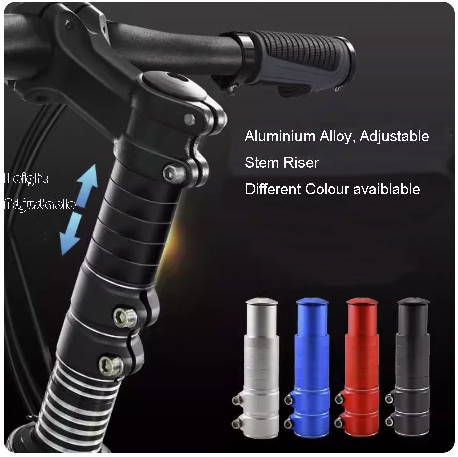 Fahrradvorbauerhöhung, Fahrradgabelvorbauverlängerung, Fahrradlenkererhöhung, Head-Up-Adapter, geeignet für Mountainbike, Rennrad, MTB, BMX, Fixie (Aluminiumlegierung, verstellbar)